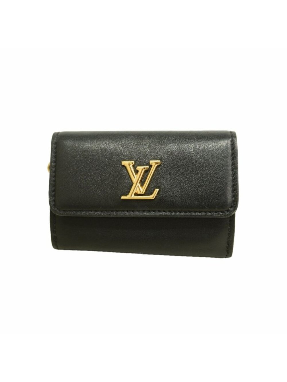 Louis Vuitton Trifold Wallet LV Blue M Mini M Black